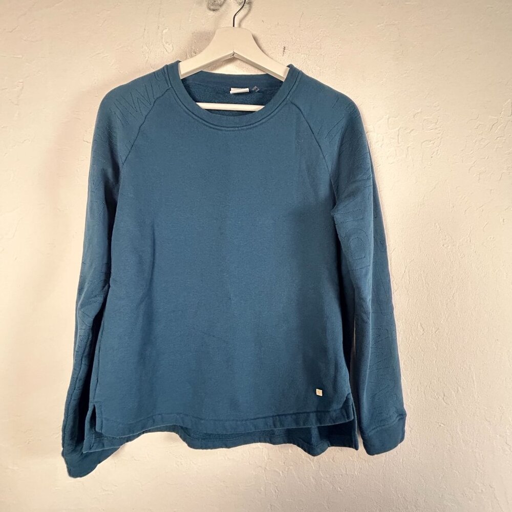 BMW Womens Crew Neck Long Sleeve Fleece Pullover Sweatshirt Medium Blue Outdoor